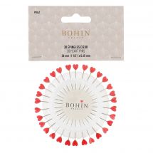 spilla - Bohin - 30 perni cuore 38 x 0,60 mm
