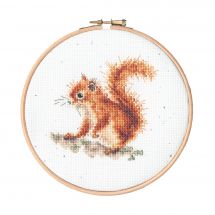 Kit punto croce con tamburo - Bothy Threads - Scoiattolo
