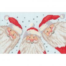 Kit bigliettini da ricamare - Bothy Threads - Selfie dei Babbi Natale