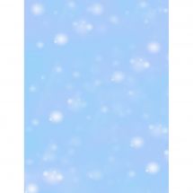 Tela da ricamo in tassello - Brod'star - Coupon neve su sfondo blu- 30 x 40 cm