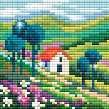 Supporto magnete ricamo diamante - Collection d'Art - La casa sulla collina