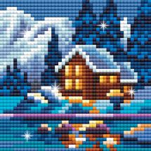 Supporto magnete ricamo diamante - Collection d'Art - Sotto la neve