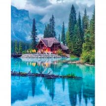 Kit ricamo diamante - Collection d'Art - Lodge sul lago