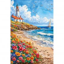 Kit ricamo diamante - Collection d'Art - Faro sulla costa