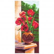 kit ricamo a punto croce - Collection d'Art - Vaso di tulipani