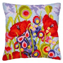 Kit cuscino fori grossi - Collection d'Art - Papaveri rossi II