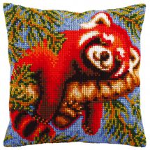 Kit cuscino fori grossi - Collection d'Art - Panda rosso