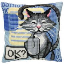 Kit cuscino fori grossi - Collection d'Art - Gatto e topo