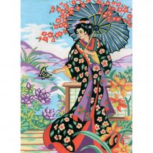 Canovaccio antico - Collection d'Art - Geisha con un ombrello