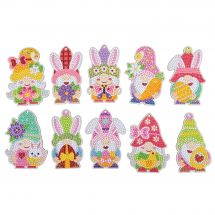 Porta-diamanti - Crystal Art D.I.Y - 10 gnomi di Pasqua