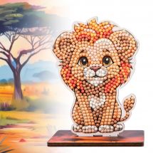 statuetta di diamante - Crystal Art D.I.Y - Leone
