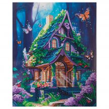 Kit ricamo diamante su telaio - Crystal Art D.I.Y - Casa delle fate