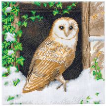 Kit ricamo diamante su telaio - Crystal Art D.I.Y - Gufo delle nevi