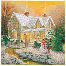 Kit ricamo diamante su telaio - Crystal Art D.I.Y - Un cottage nella neve