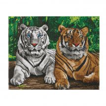 Kit ricamo diamante su telaio - Crystal Art D.I.Y - Tigri