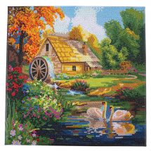 Kit ricamo diamante su telaio - Crystal Art D.I.Y - mulino ad acqua