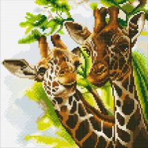 Kit ricamo diamante su telaio - Crystal Art D.I.Y - Giraffe amichevoli