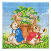 Kit ricamo diamante su telaio - Crystal Art D.I.Y - Pierre e Flopsy