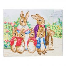 Kit ricamo diamante su telaio - Crystal Art D.I.Y - Pierre Lapin e la sua famiglia