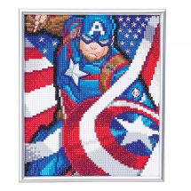 Kit ricamo diamante su telaio - Crystal Art D.I.Y - captain america