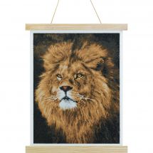 Banner a diamante - Crystal Art D.I.Y - Leone maestoso