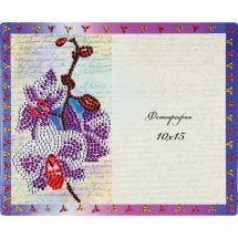Supporto in cartoncino per ricamo diamante - Collection d'Art - Orchidee