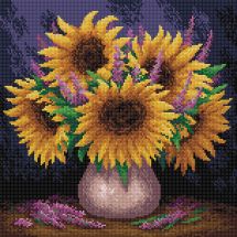 Kit ricamo diamante - Collection d'Art - Mazzo di girasole