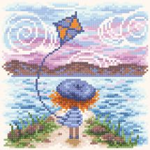 Kit ricamo diamante - Collection d'Art - Cervo volante al mare