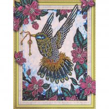 Supporto in cartoncino per ricamo diamante - Collection d'Art - Bel colibrì