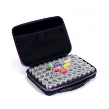 Scatola da ricamo a diamante - Crystal Art D.I.Y - Valigetta con zip con scatole da 60 colpi