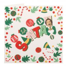 Carta con ricamo a diamante - Crystal Art D.I.Y - Buddy l'Elfo