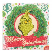 Carta con ricamo a diamante - Crystal Art D.I.Y - Buon Grinchmas
