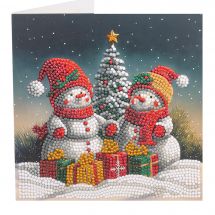 Carta con ricamo a diamante - Crystal Art D.I.Y - Sorrisi di festa