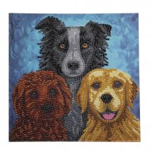 Carta con ricamo a diamante - Crystal Art D.I.Y - Ritratto di cane