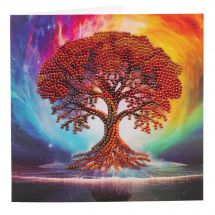 Carta con ricamo a diamante - Crystal Art D.I.Y - Albero della vita