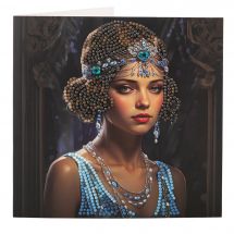 Carta con ricamo a diamante - Crystal Art D.I.Y - Pietre preziose