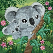 Carta con ricamo a diamante - Crystal Art D.I.Y - Koala