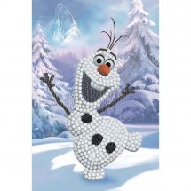 Carta con ricamo a diamante - Crystal Art D.I.Y - Olaf in inverno