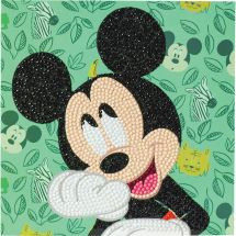 Carta con ricamo a diamante - Crystal Art D.I.Y - Mickey felice
