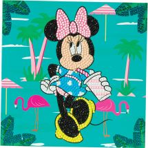 Carta con ricamo a diamante - Crystal Art D.I.Y - Minnie in vacanza