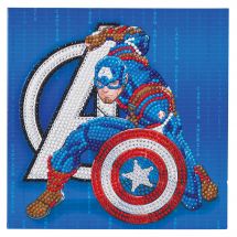 Carta con ricamo a diamante - Crystal Art D.I.Y - captain america