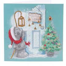 Carta con ricamo a diamante - Crystal Art D.I.Y - Buon Natale