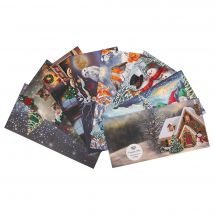 Carta con ricamo a diamante - Crystal Art D.I.Y - Set di 8 biglietti d'auguri