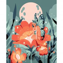 Canovaccio antico - Canevas Fatal - Chiaro di luna - con matassine MOULINE DMC