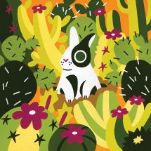 Canovaccio antico - Canevas Fatal - Dolce deserto - con matassine MOULINE DMC