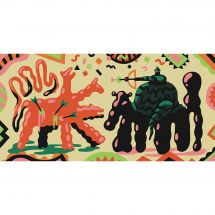 Canovaccio antico - Canevas Fatal - Flècheline e il Poligono - con matassine MOULINE DMC