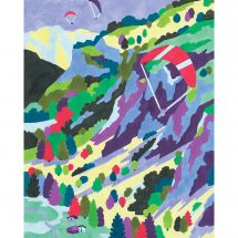 Canovaccio antico - Canevas Fatal - Ali volanti - con matassine MOULINE DMC