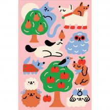 Canovaccio antico - Canevas Fatal - Il frutteto - con matassine MOULINE DMC