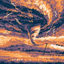 Canovaccio antico - Canevas Fatal - Sventura errante - con matassine MOULINE DMC