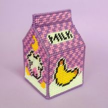 Kit supporto per ricamare - Canevas Fatal - Lattina di latte alla banana